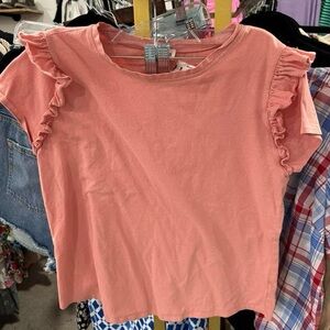 Sugarlips Pink Ruffle Sleeve Top